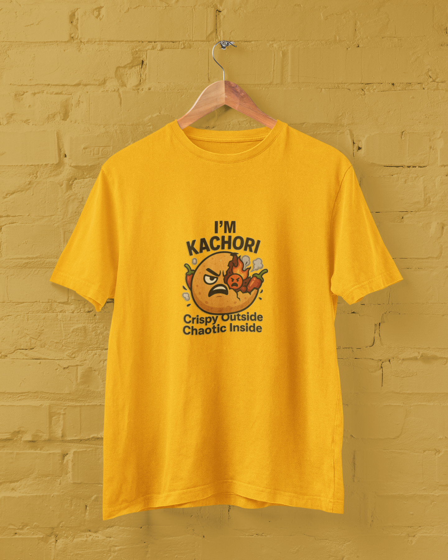 I'm Kachori, Crispy Outside, Chaotic Inside Unisex Tee