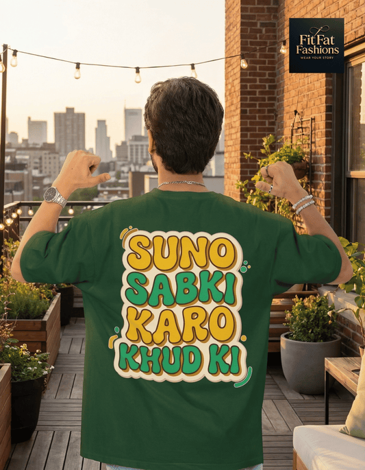 Suno Sabki Karo Khud Ki Unisex Terry Oversized Tee