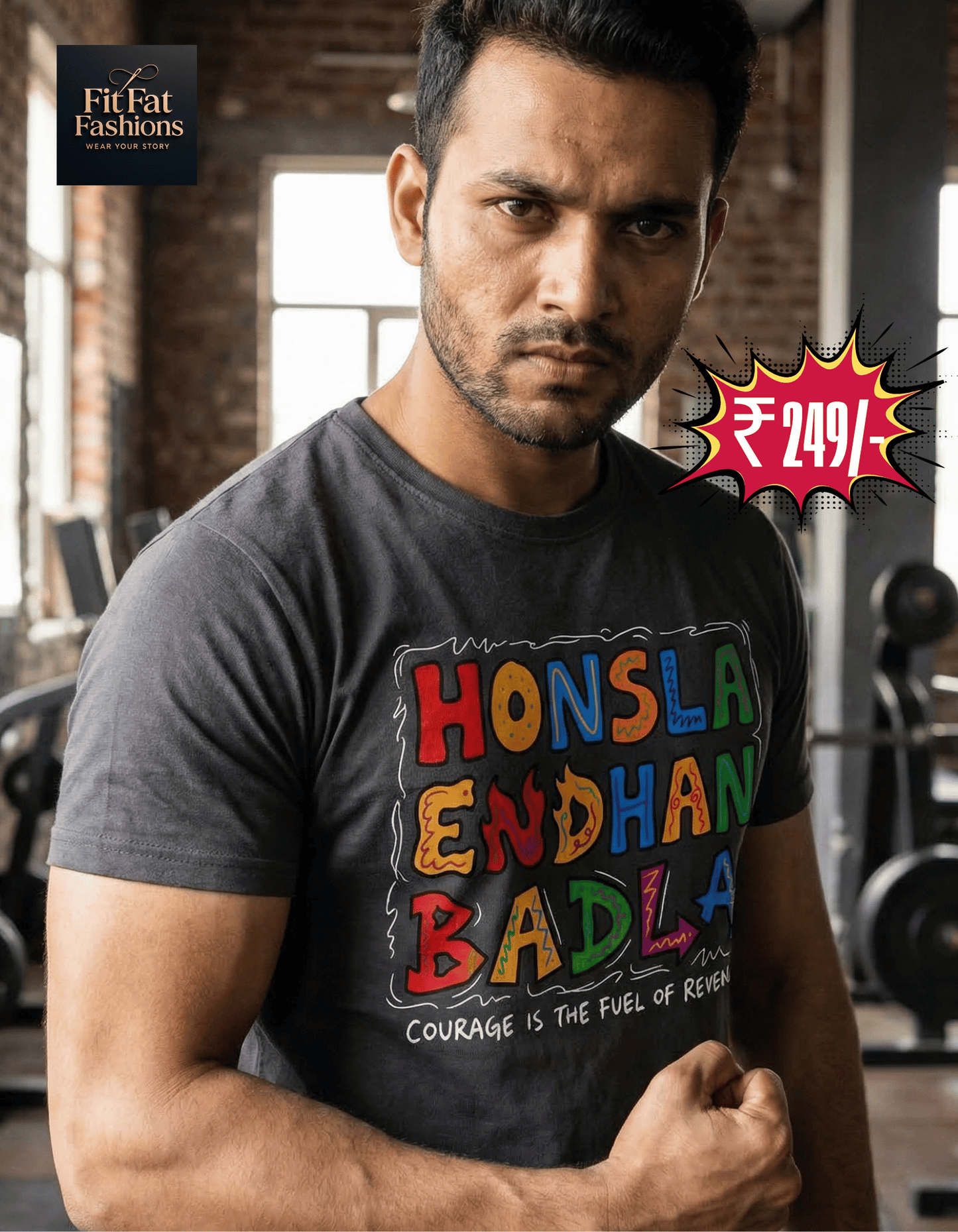 Honsla Endhan Badla Unisex Basic T-Shirt