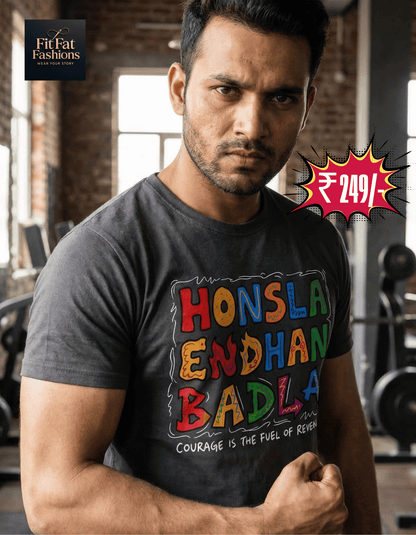 Honsla Endhan Badla Unisex Basic T-Shirt