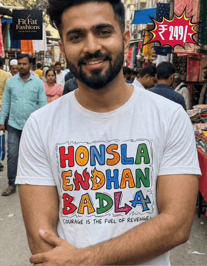 Honsla Endhan Badla Unisex Basic T-Shirt