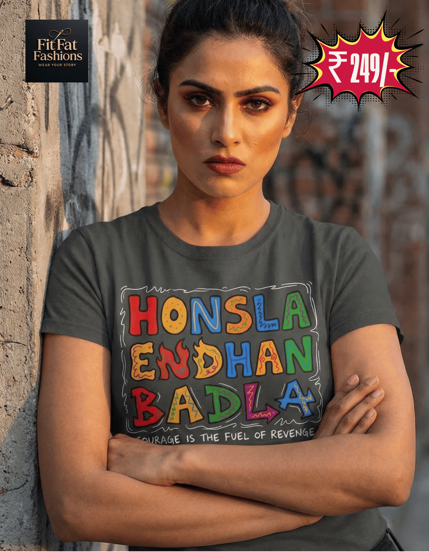 Honsla Endhan Badla Unisex Basic T-Shirt