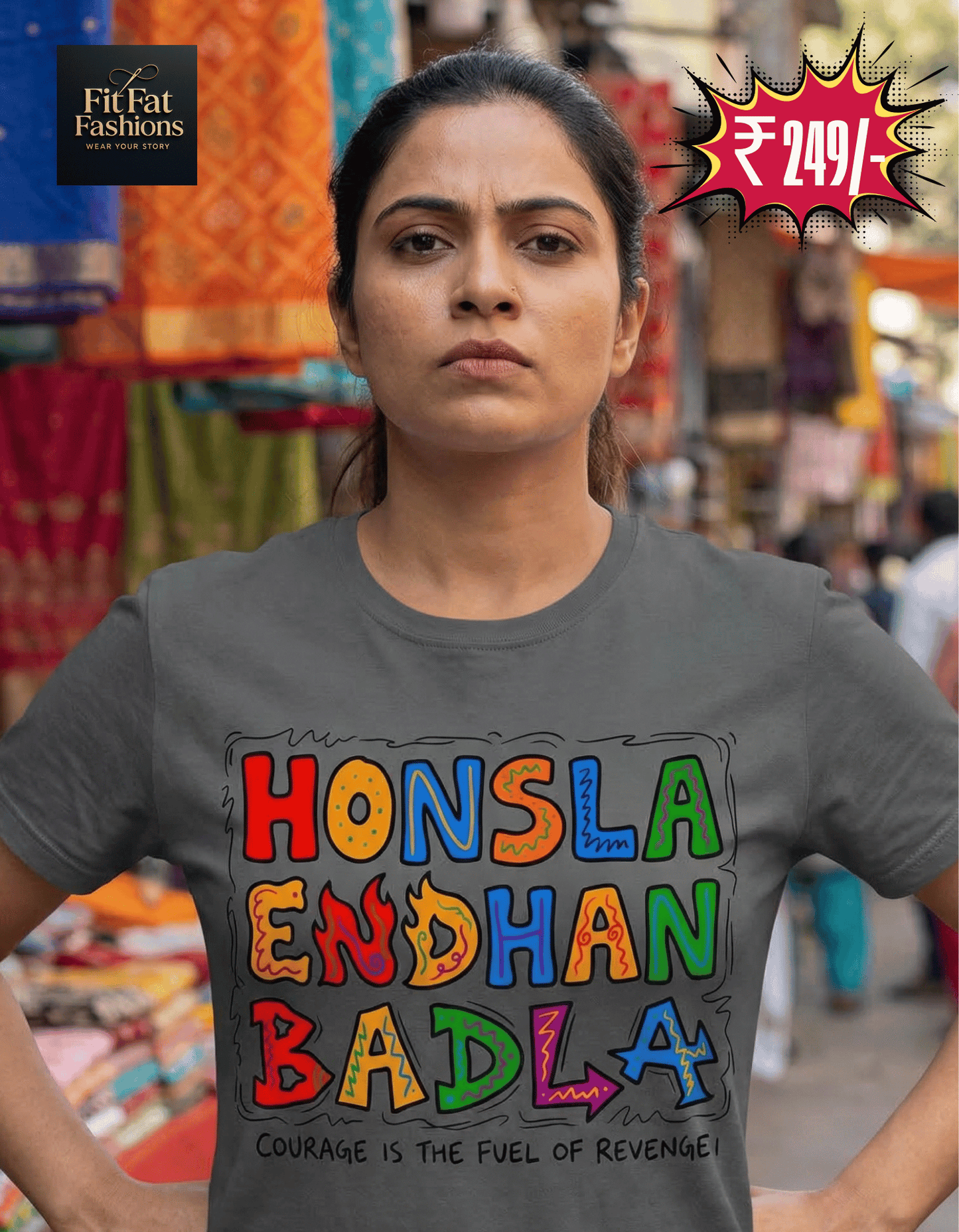 Honsla Endhan Badla Unisex Basic T-Shirt