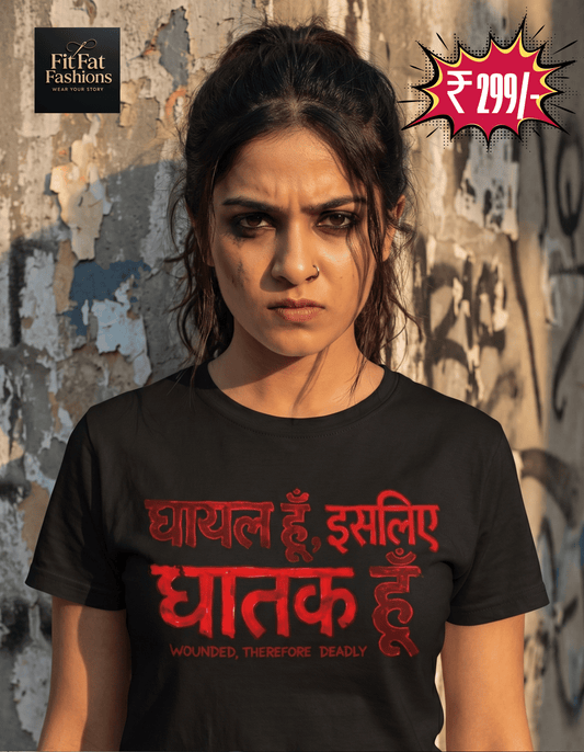 Ghayal Hu Isliye Ghatak Hu Hindi Unisex Basic T-Shirt