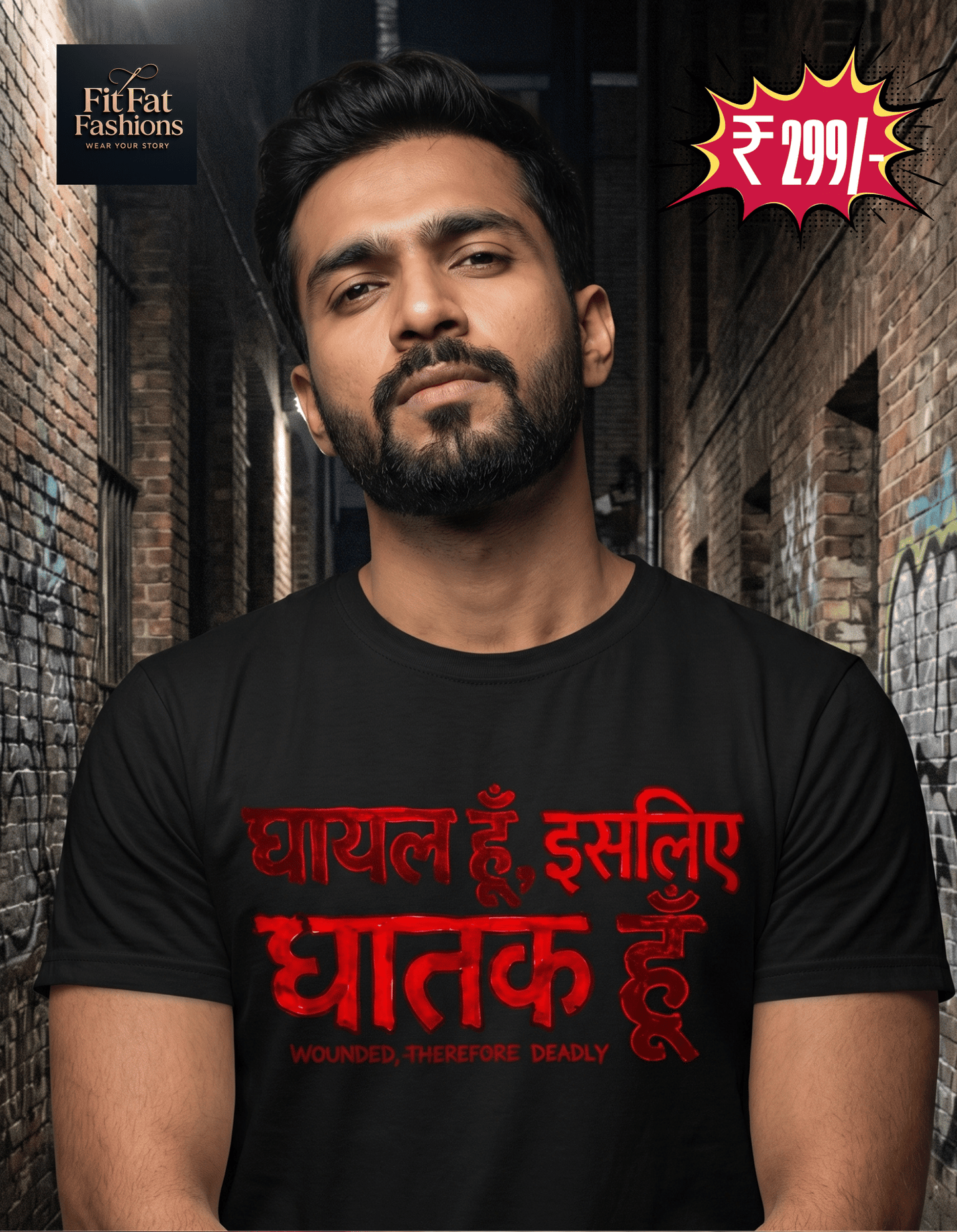 Ghayal Hu Isliye Ghatak Hu Hindi Unisex Basic T-Shirt