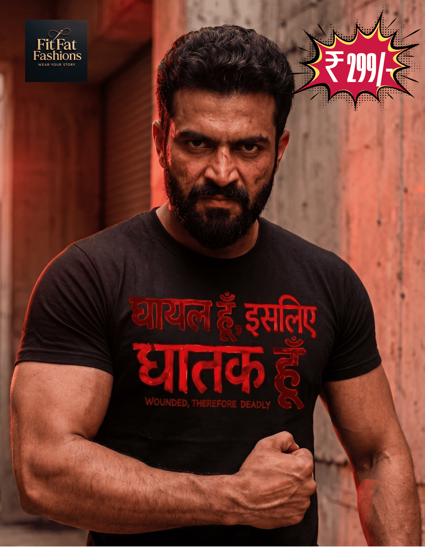 Ghayal Hu Isliye Ghatak Hu Hindi Unisex Basic T-Shirt