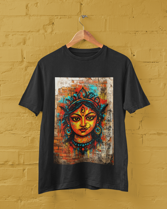 Maa Durga Oil Painting Style Unisex Tee