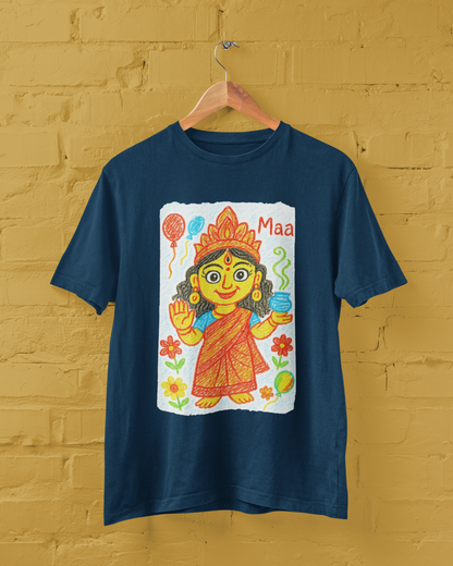 Maa Durga Drawing Unisex Tee