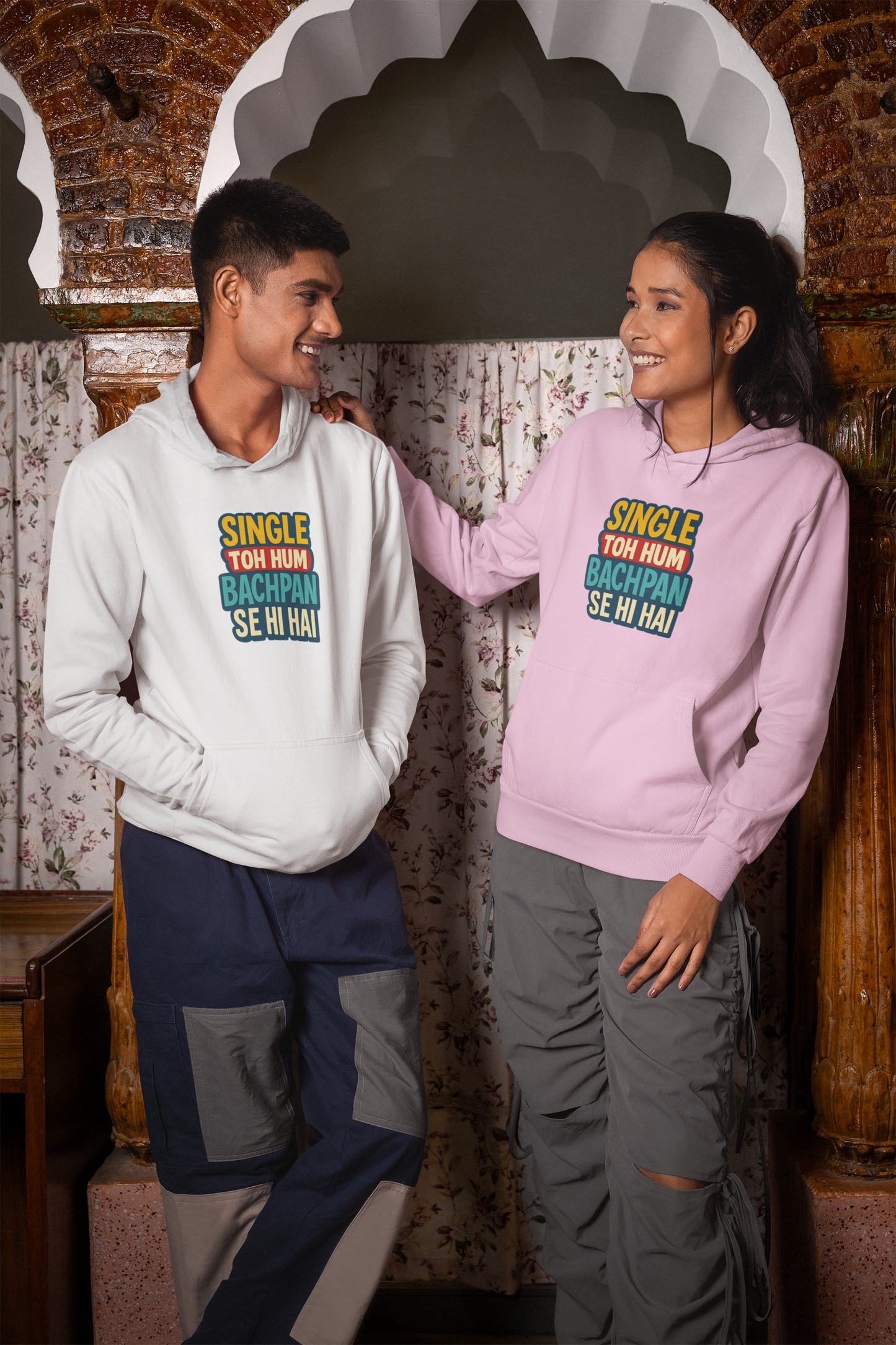 Single Toh Hum Bachpan Se Hi Hai Unisex Hoodie