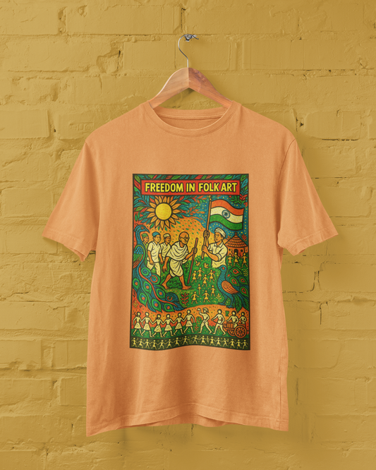Freedom in Folk Art Unisex Tee 🇮🇳