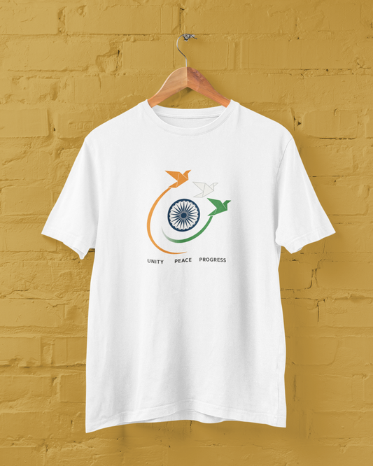 Unity Peace Progress Unisex Tee 🇮🇳