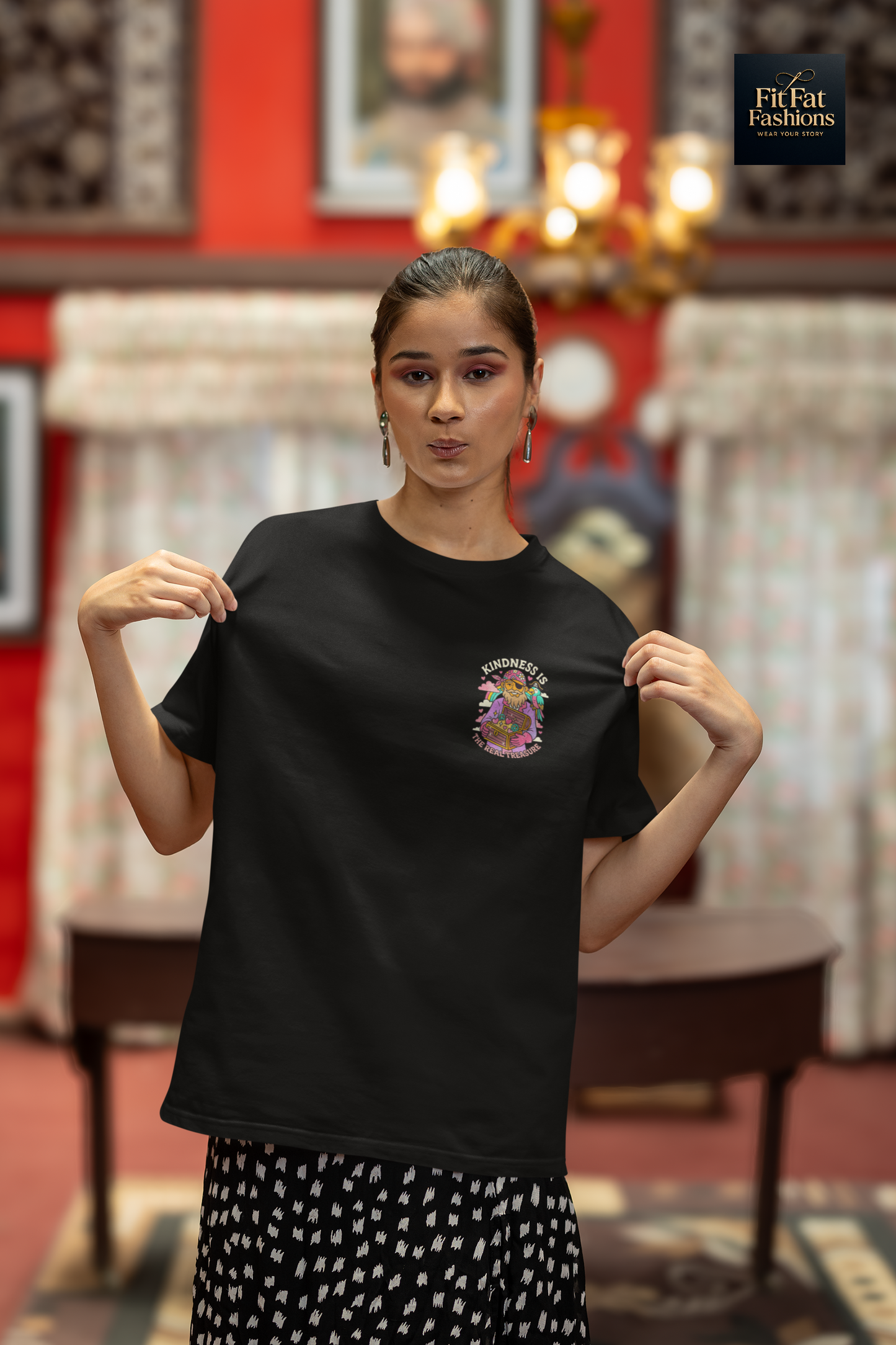 Kindness is The Treasure Women Terry Oversized Tee