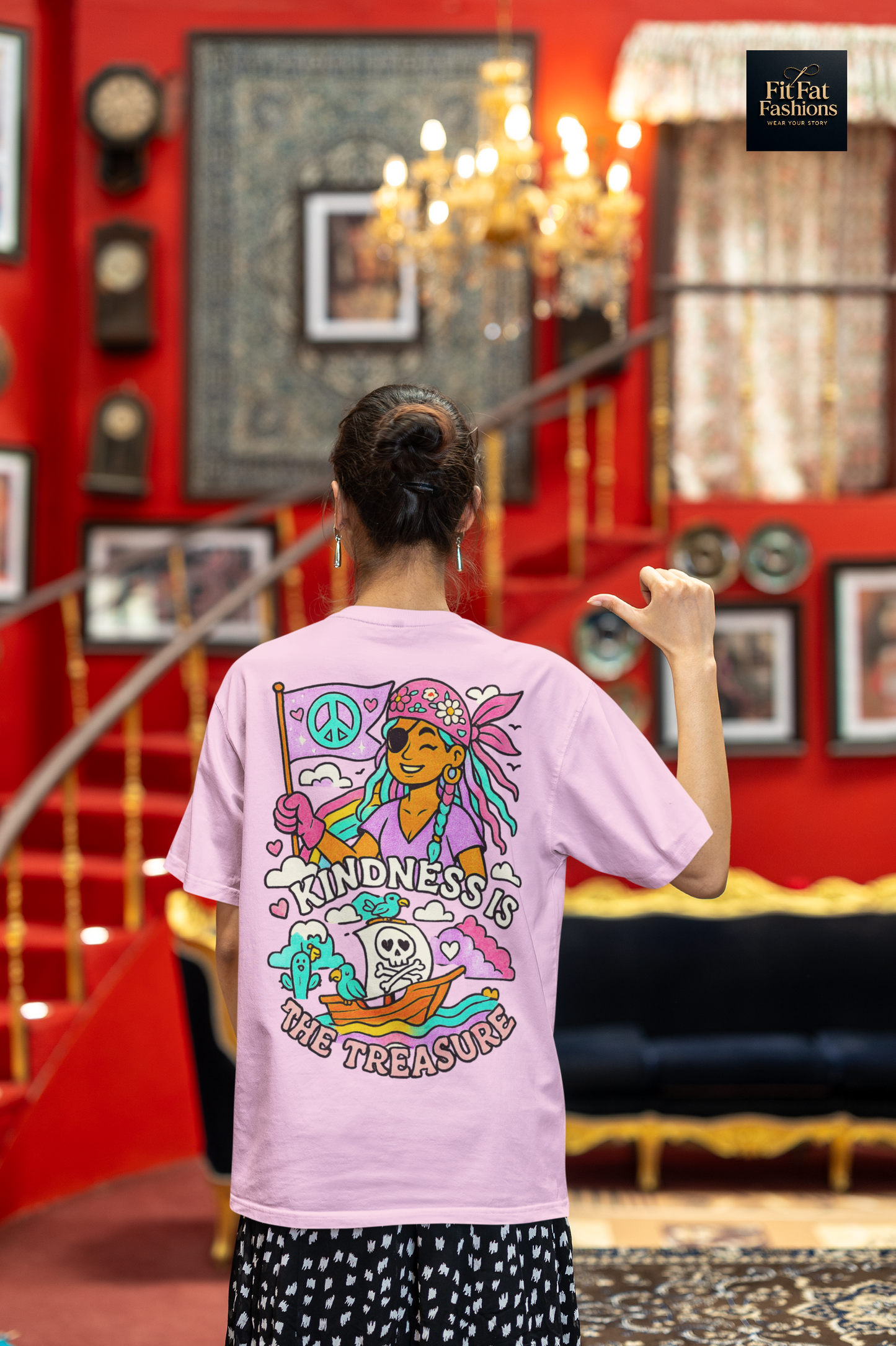 Kindness is The Treasure Women Terry Oversized Tee